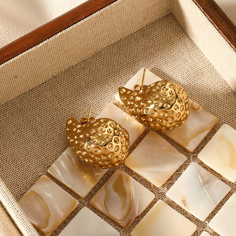 [Z61] Aretes con perla de acero inoxidable 316L
