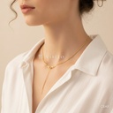 Collar dorado, cadena de serpiente redonda ajustable