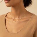 Collar dorado de cadena fina de barras, ajustable, con acabado brillante