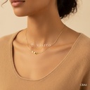 Collar dorado, cadena de barras ajustable