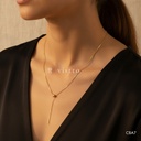 Collar dorado, cadena tipo espiga ajustable