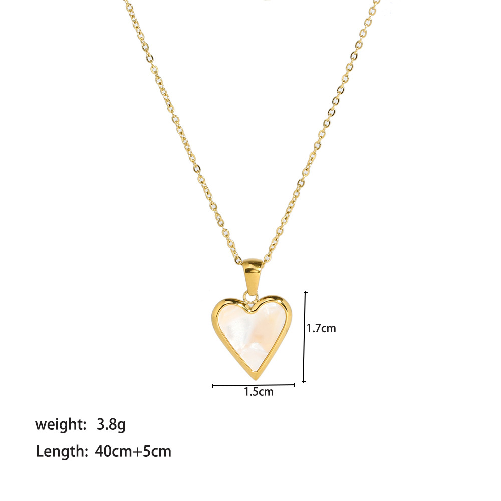 [C16] Collar con colgante de acero inoxidable 304 con baño de oro y recubrimiento PVD (Oro · YYN023071)