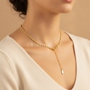 Collar dorado de cadena torzal de 2 mm, con cierre de langosta y extensor
