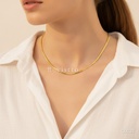 Collar dorado, cadena veneciana plana de 3 mm