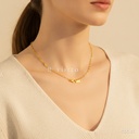 Collar dorado, eslabones ovalados alternados con ochos