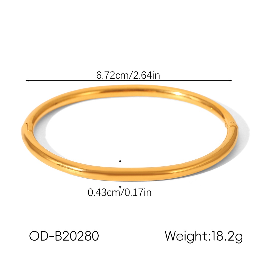 [P6] Pulsera de diseño geométrico en acero inoxidable 316L con recubrimiento PVD y chapado en oro 18k