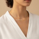 Collar dorado, cadena de serpiente plana y fina