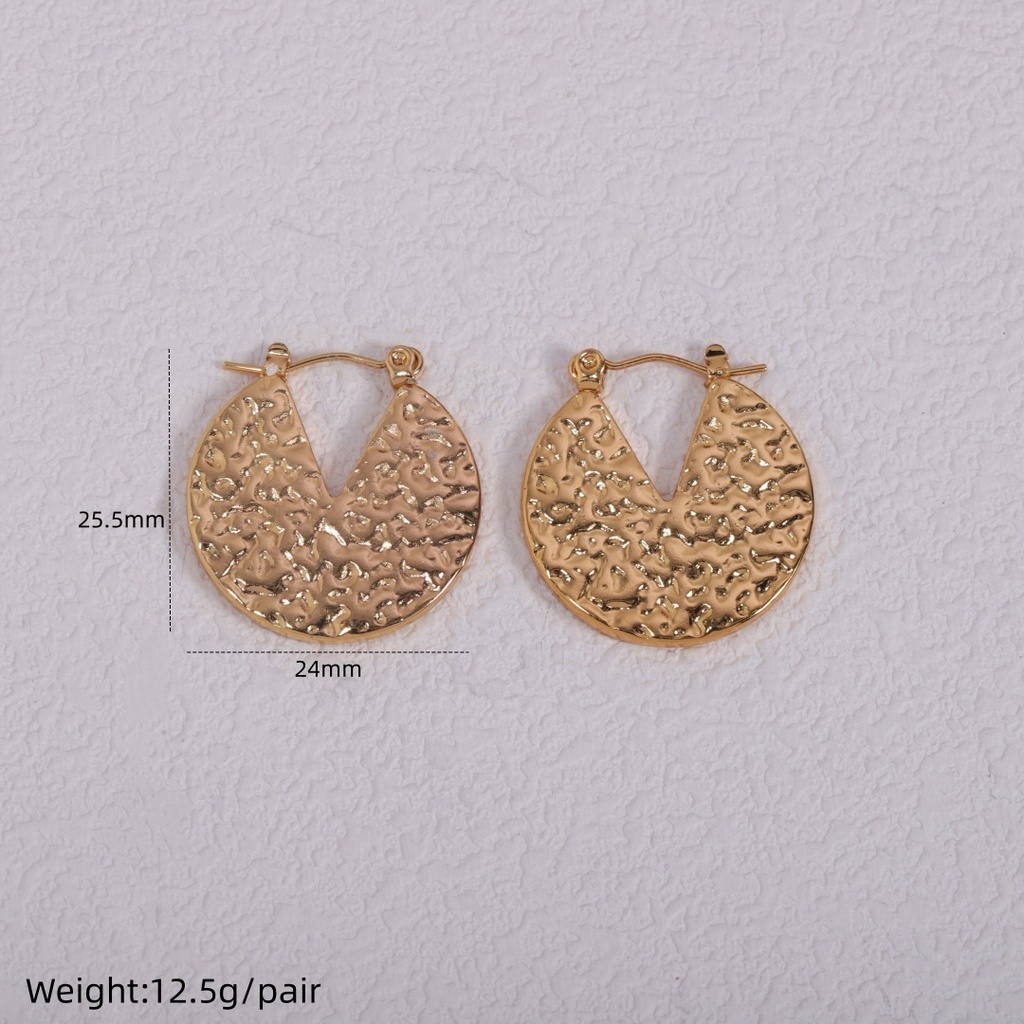 [Z108] Aretes con corazón de acero inoxidable 316L con chapado en oro 18k y electrochapado al vacío (Oro · Tamaño promedio · Oro)