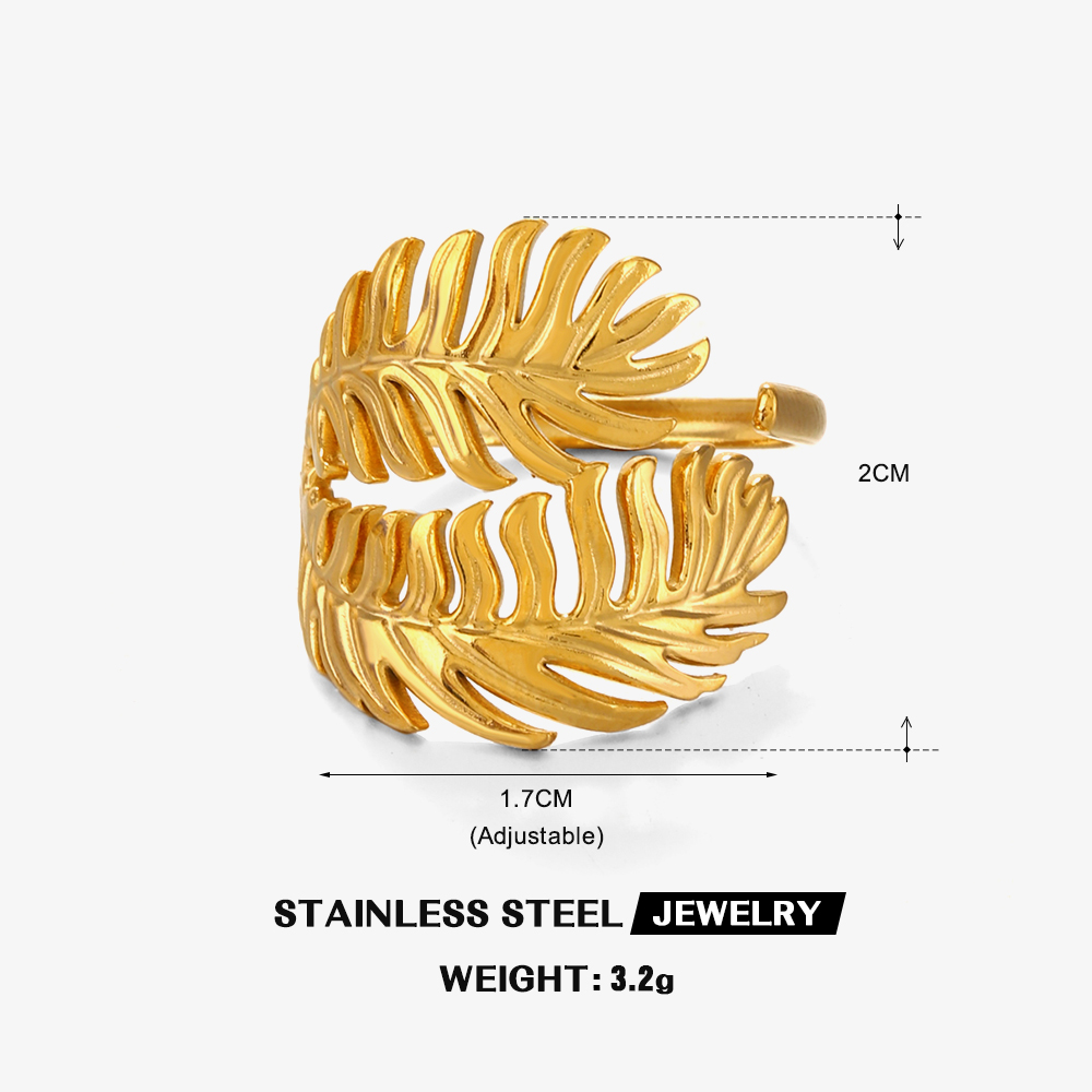 [A21] Anillo de acero inoxidable 304 con recubrimiento PVD y chapado en oro 18k (Oro · Oro 1)
