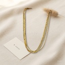 Collar dorado, multihilo de cinco cadenas finas