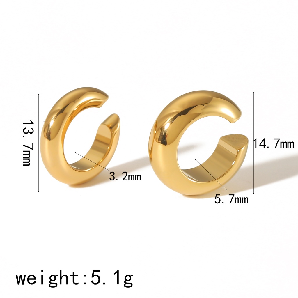 [Z118] Aretes de acero inoxidable 304 con baño de oro y recubrimiento PVD (Oro)