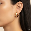Earcuff dorado, argolla gruesa