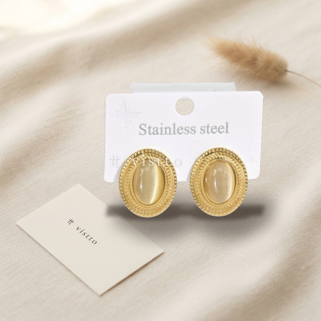 Aretes de acero inoxidable 304 con baño de oro y recubrimiento PVD