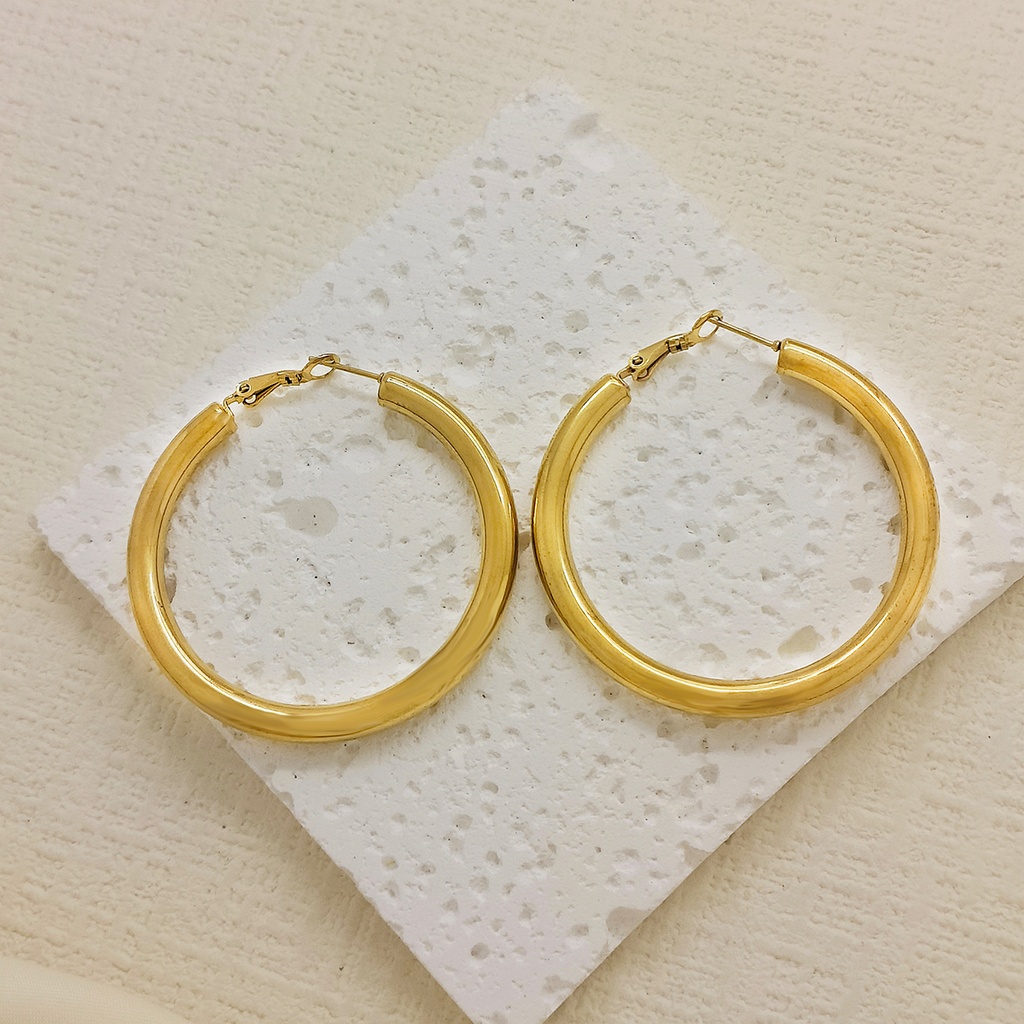[Z126] Aretes de círculos en acero inoxidable 304 con recubrimiento PVD (Oro · Oro)