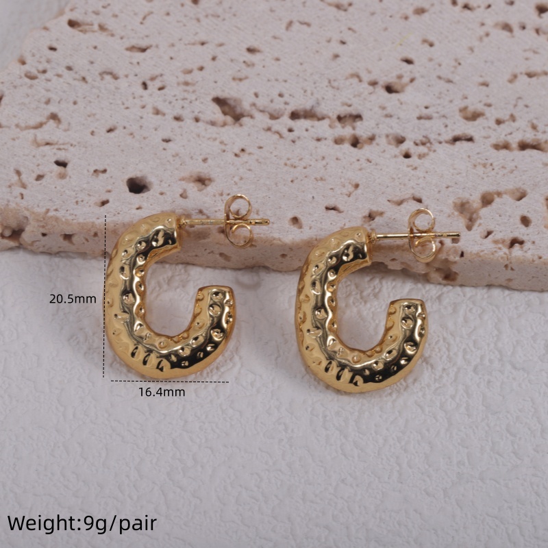 [Z139] Aretes con flor de acero inoxidable 316L con chapado en oro 18k y electrochapado al vacío (Oro · Tamaño promedio · Oro)