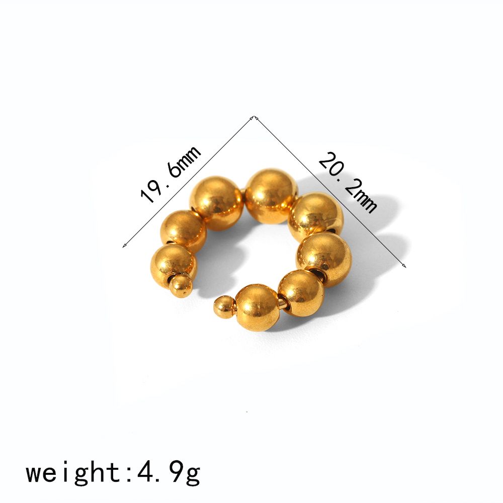 [Z98] Aretes de acero inoxidable 304 con recubrimiento PVD y chapado en oro 18k · NH40410766 (Oro)