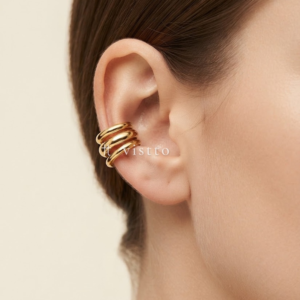 Aretes de acero inoxidable 304 con baño de oro y recubrimiento PVD