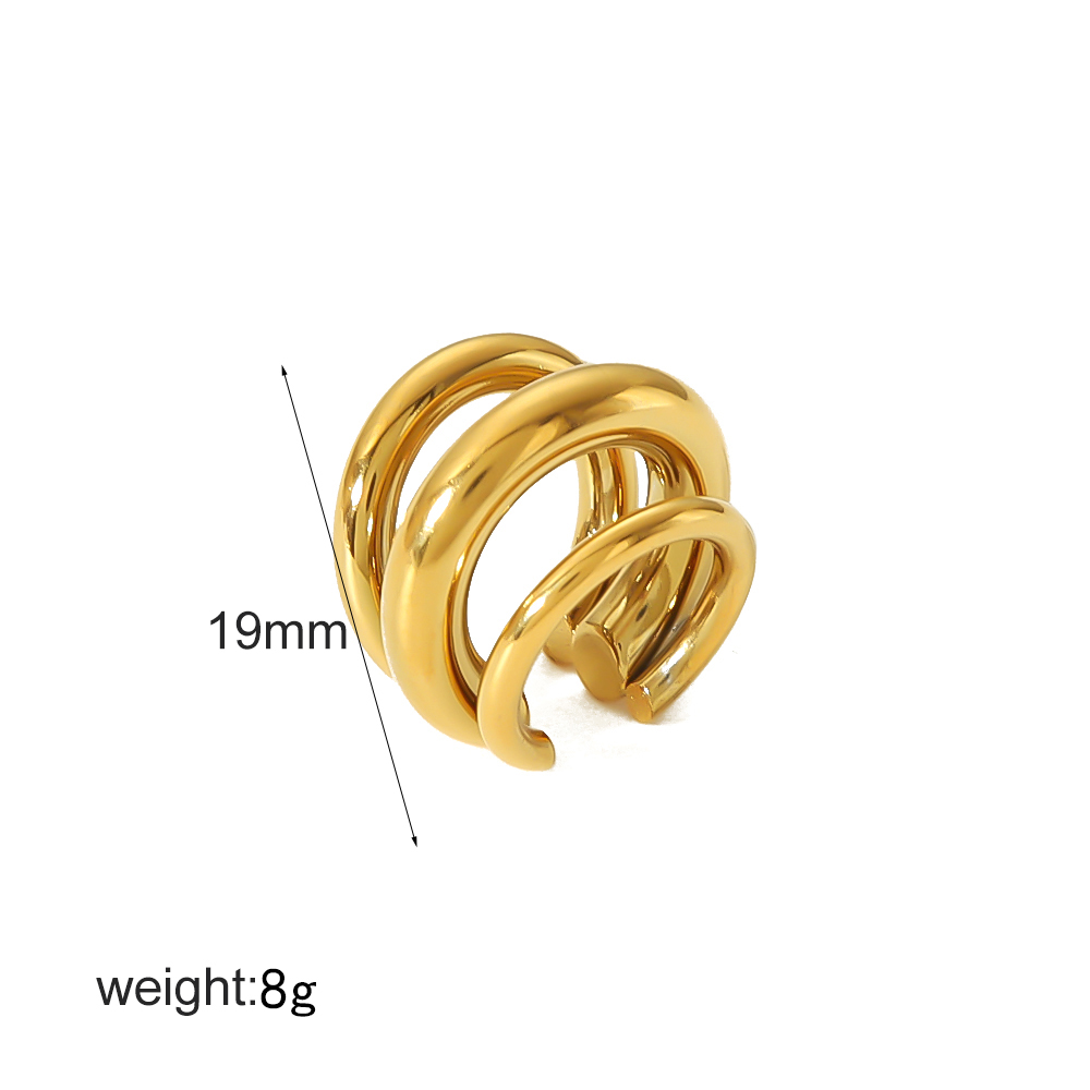 [Z75] Aretes de acero inoxidable 304 con baño de oro y recubrimiento PVD · NH37499961