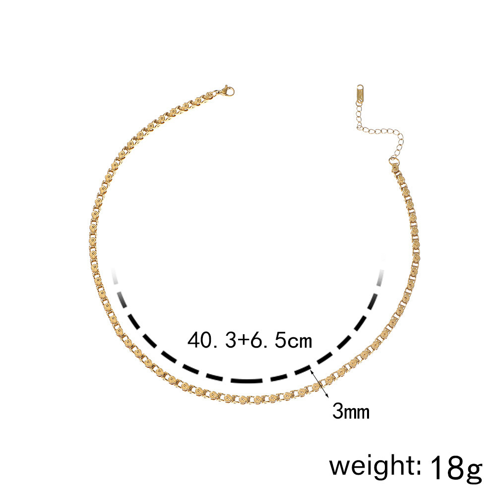 [NH53871779] Collar de acero inoxidable 316L con recubrimiento PVD y chapado en oro 18k (Oro · IP 11 Pro (5,8 pulgadas))