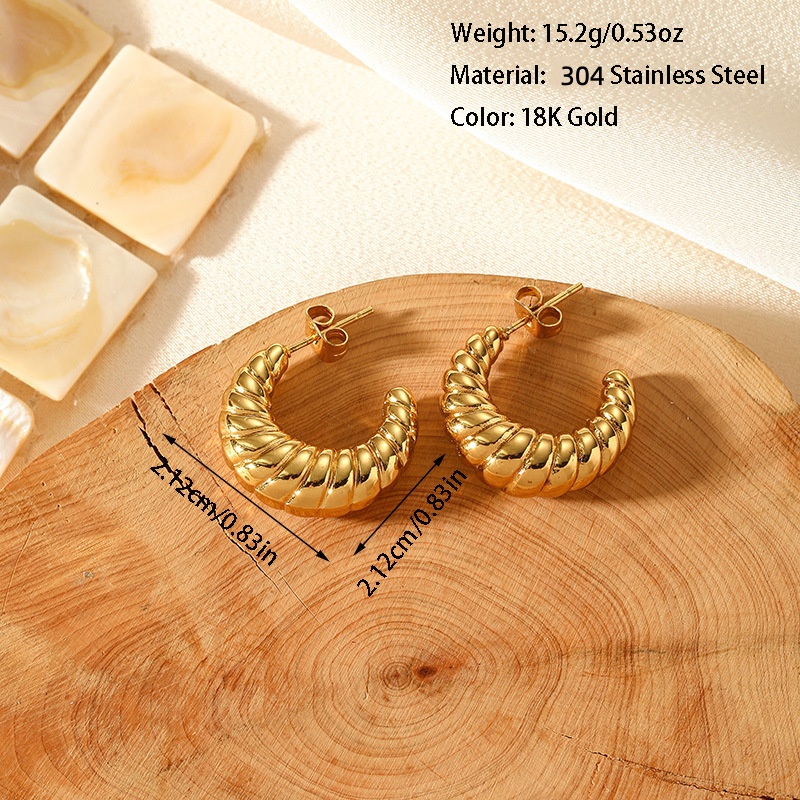 [NH48854201] Aretes de diseño geométrico en acero inoxidable 316L (ES-110170)